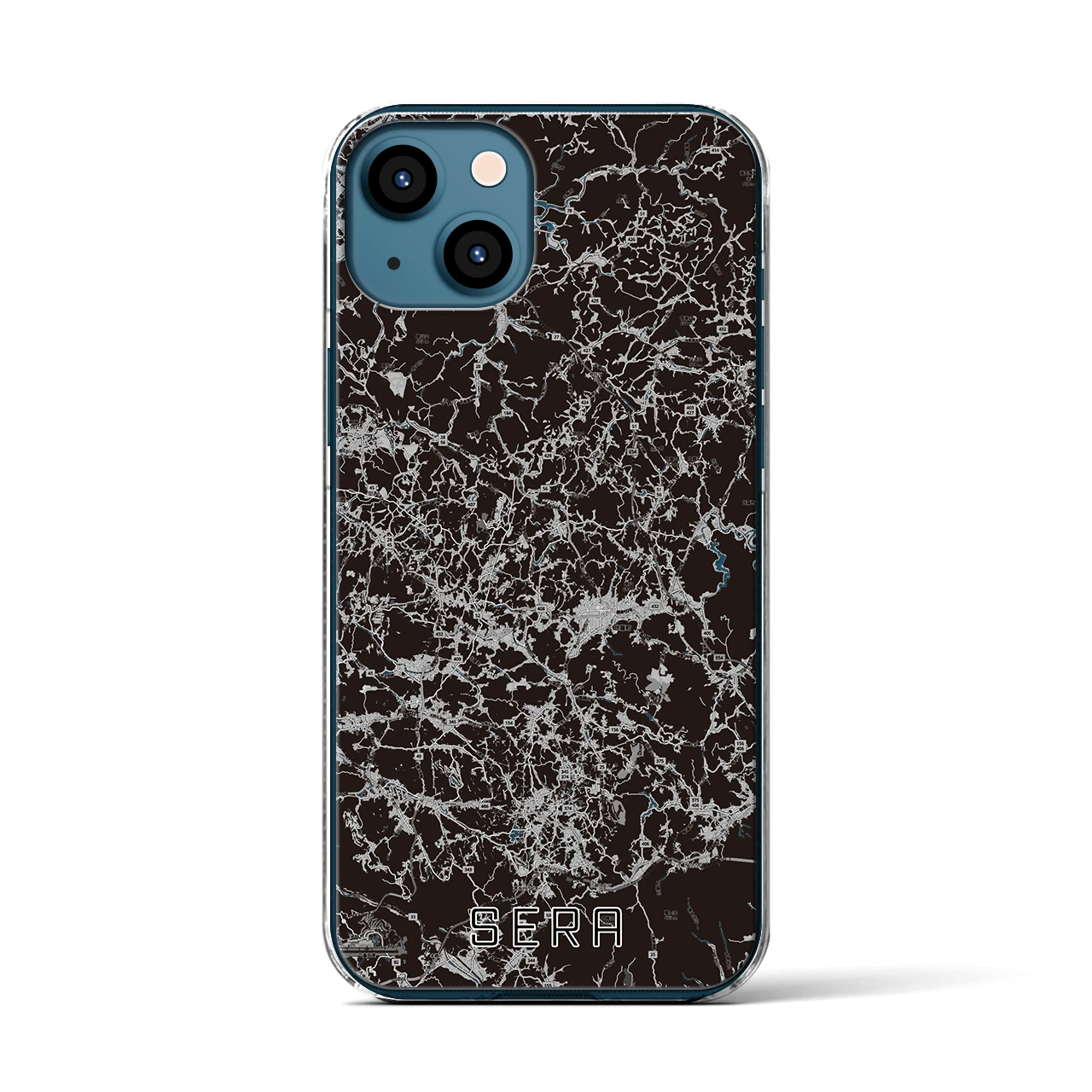 【世羅(広島県)】地図柄iPhoneケース(クリアタイプ)