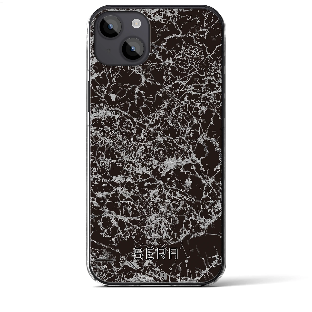 【世羅(広島県)】地図柄iPhoneケース(クリアタイプ)