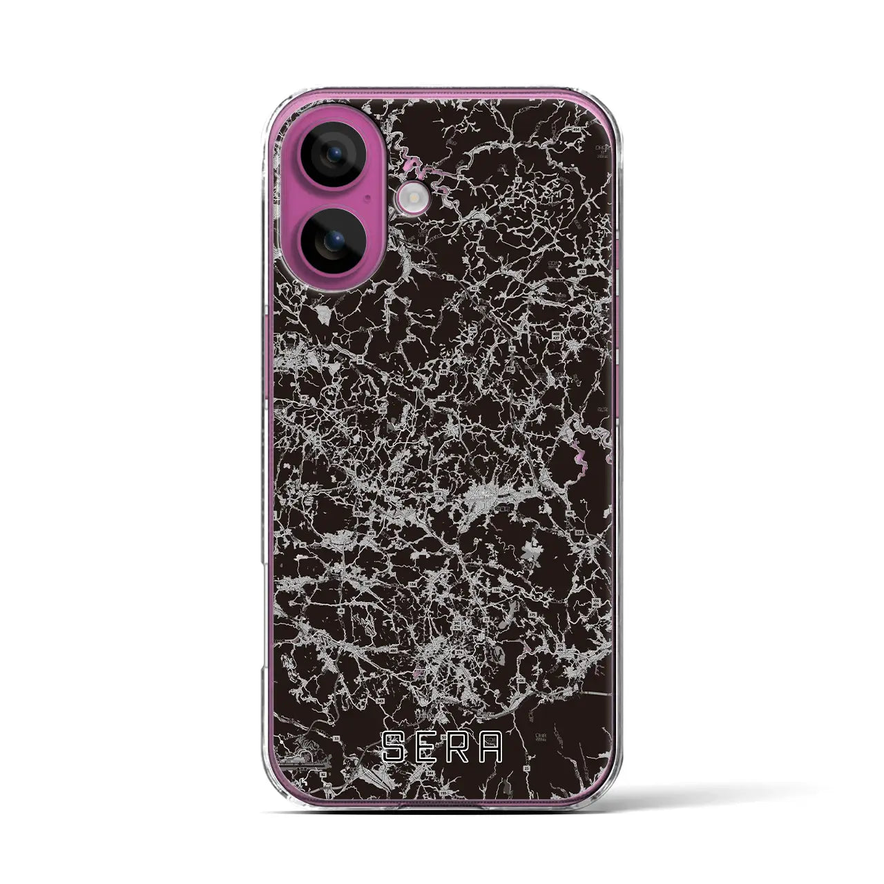 【世羅(広島県)】地図柄iPhoneケース(クリアタイプ)