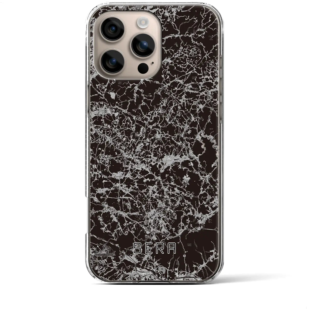 【世羅(広島県)】地図柄iPhoneケース(クリアタイプ)