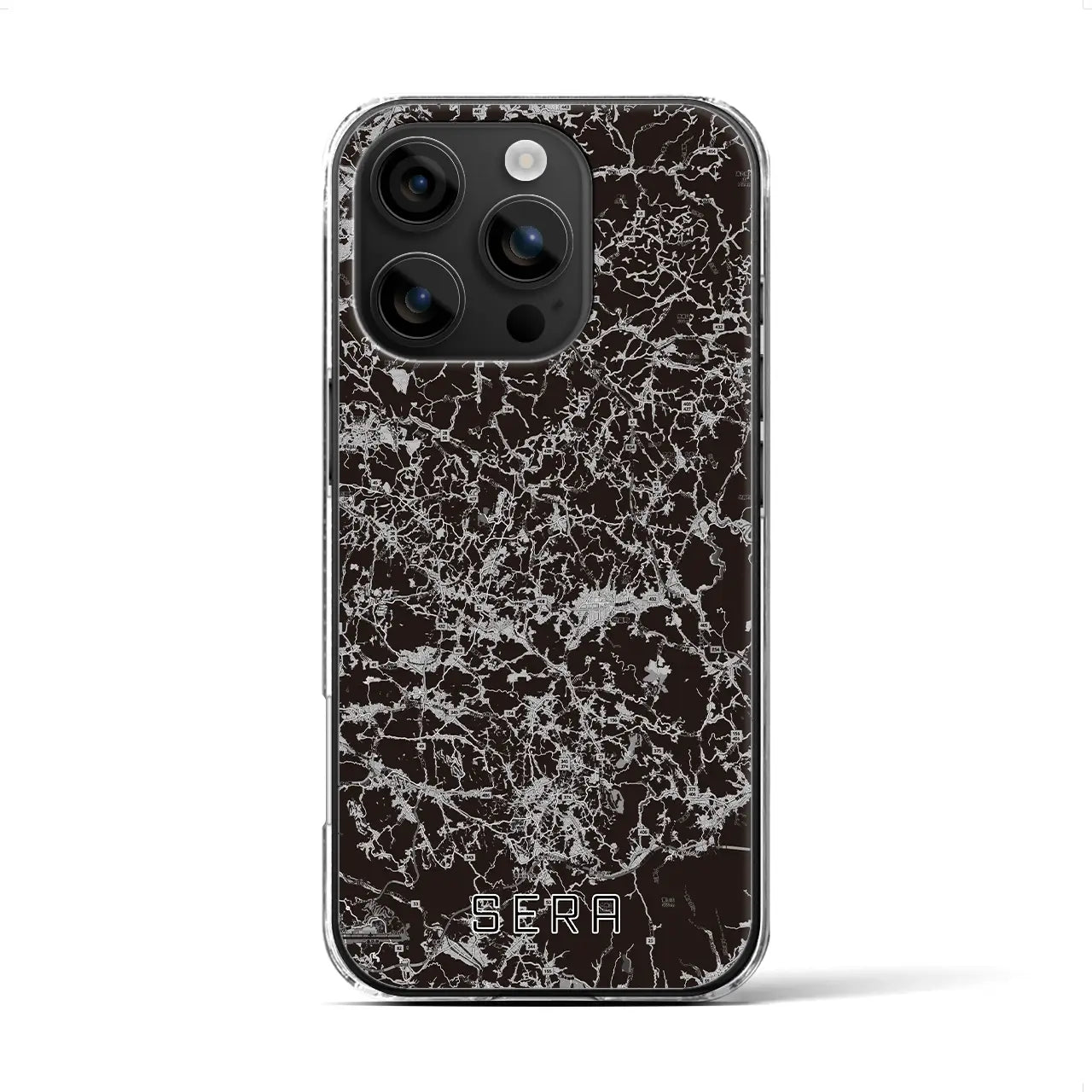 【世羅(広島県)】地図柄iPhoneケース(クリアタイプ)