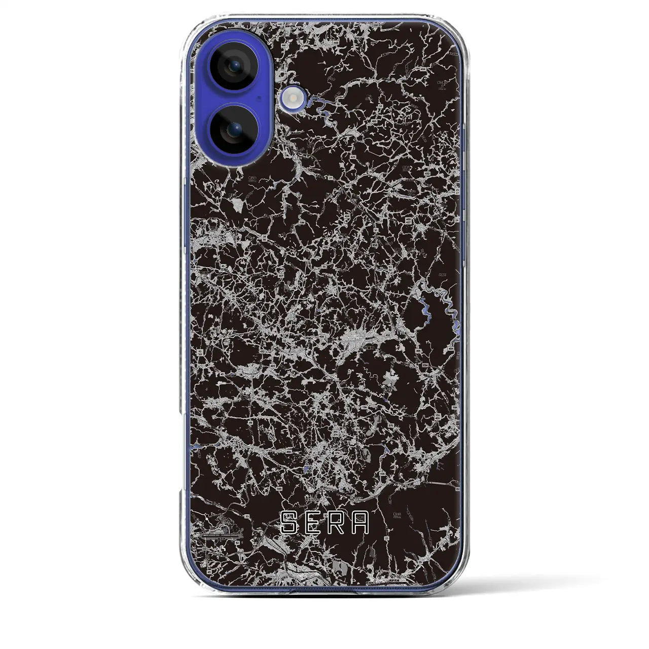 【世羅(広島県)】地図柄iPhoneケース(クリアタイプ)