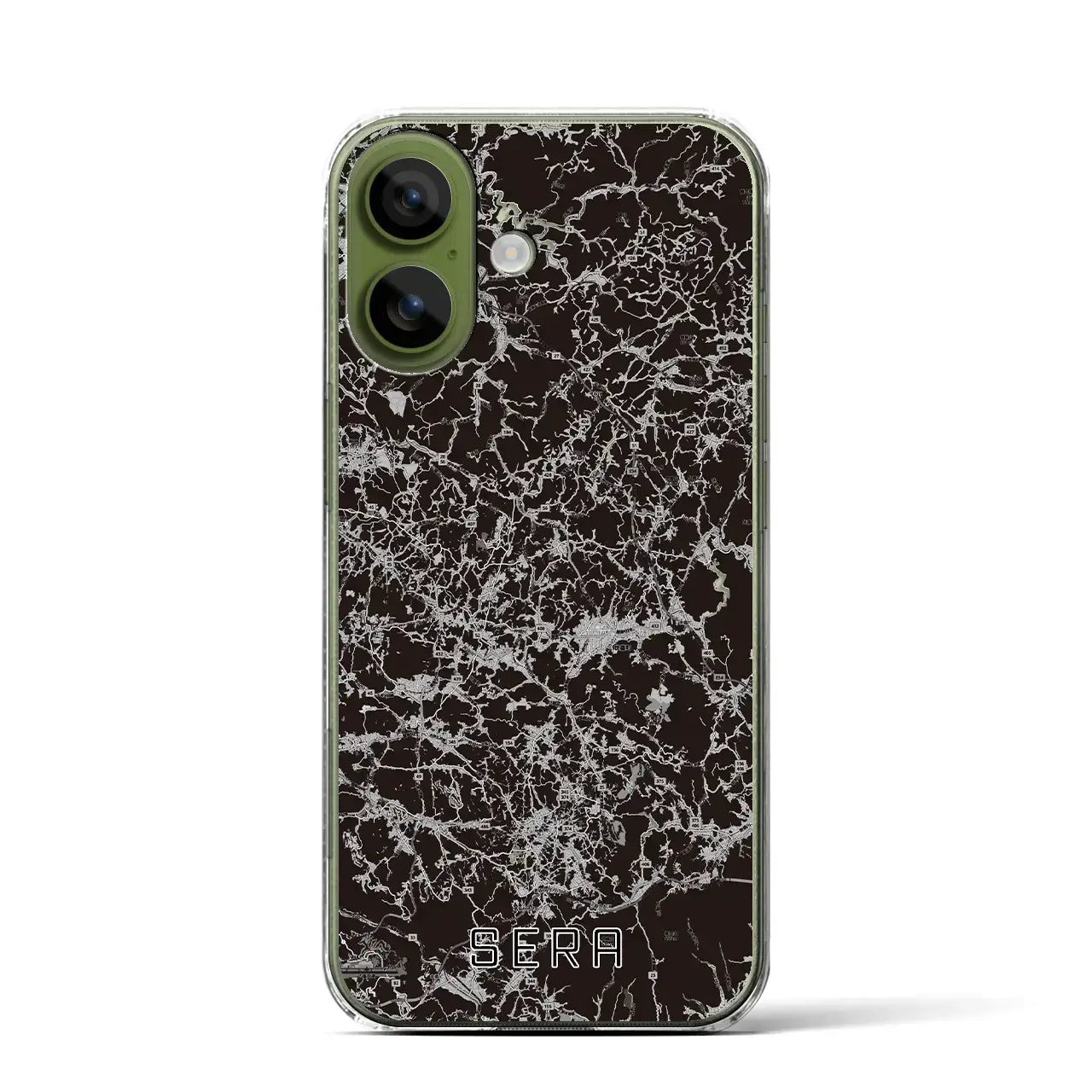 【世羅(広島県)】地図柄iPhoneケース(クリアタイプ)