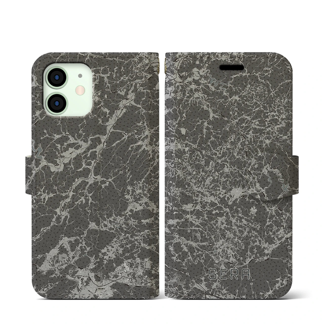 【世羅(広島県)】地図柄iPhoneケース(手帳タイプ)