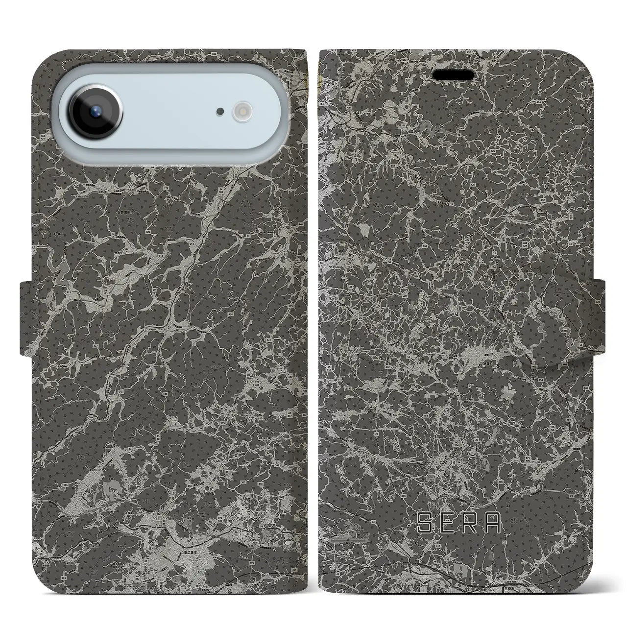 【世羅(広島県)】地図柄iPhoneケース(手帳タイプ)