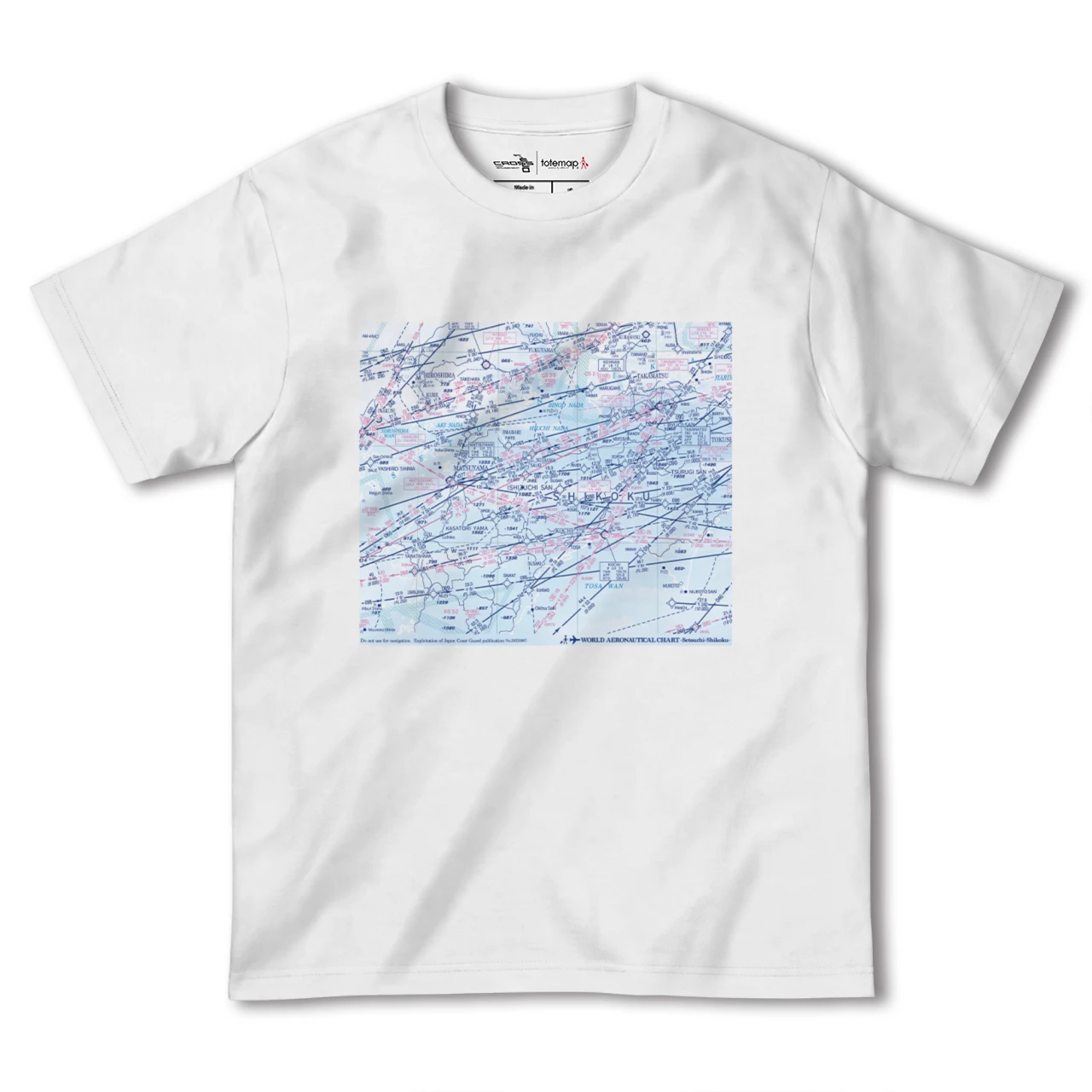 【瀬戸内・四国航空図(高知県)】航空図Tシャツ