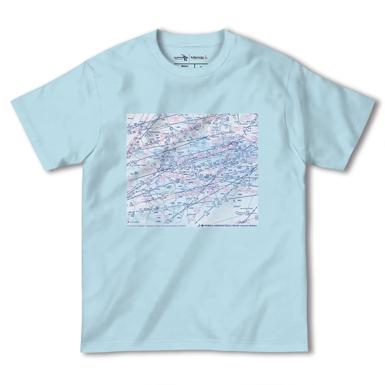 【瀬戸内・四国航空図(高知県)】航空図Tシャツ