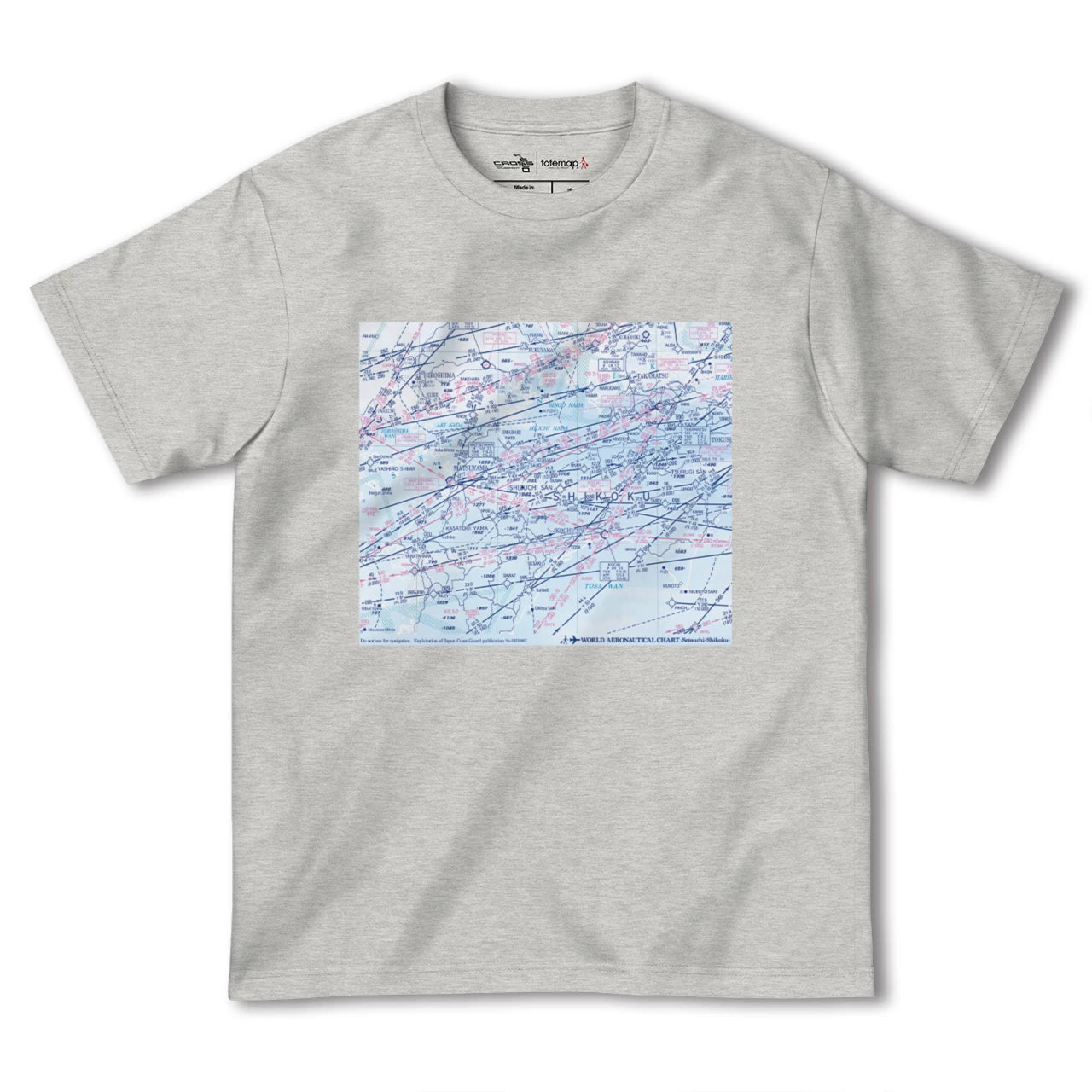【瀬戸内・四国航空図(高知県)】航空図Tシャツ