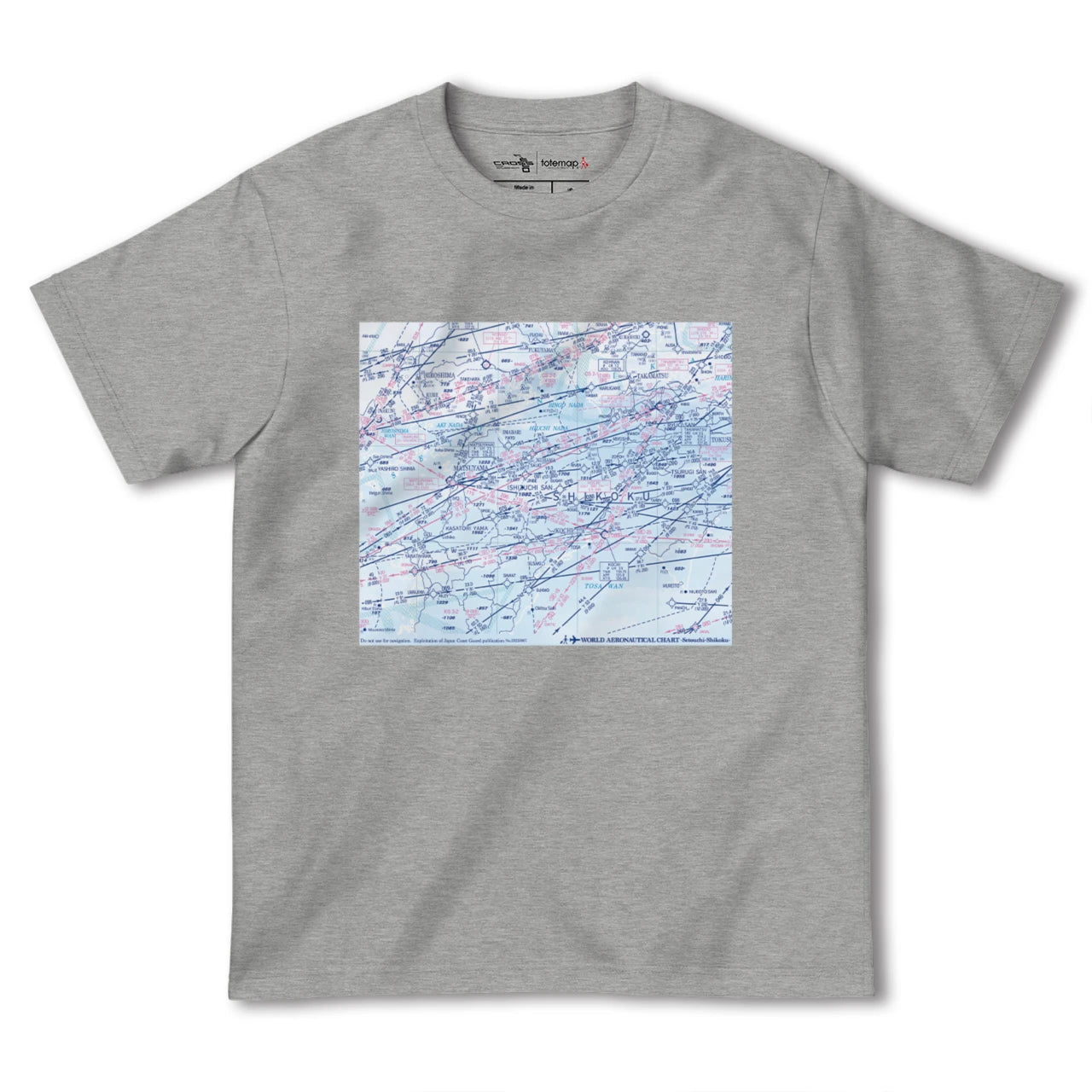 【瀬戸内・四国航空図(高知県)】航空図Tシャツ