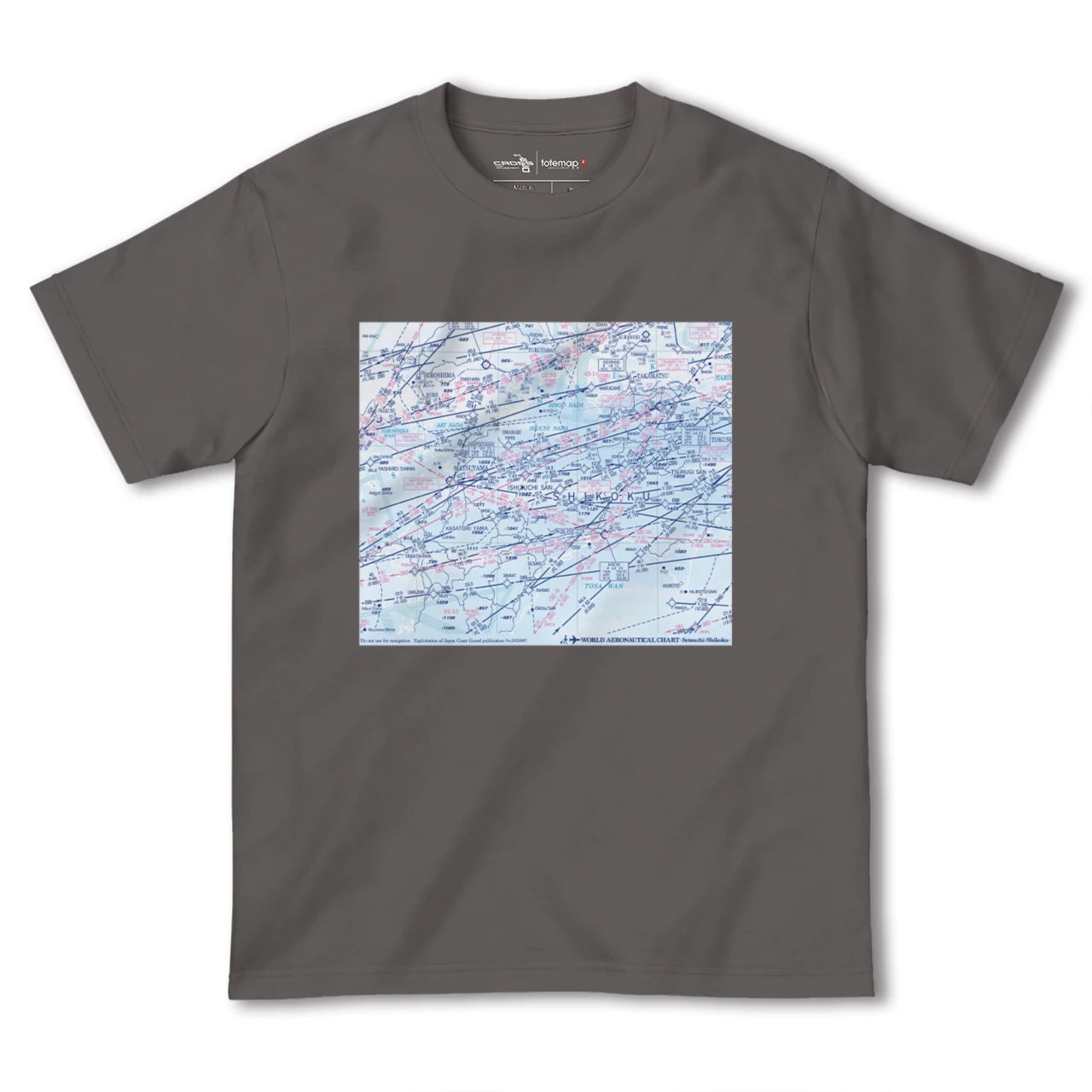 【瀬戸内・四国航空図(高知県)】航空図Tシャツ