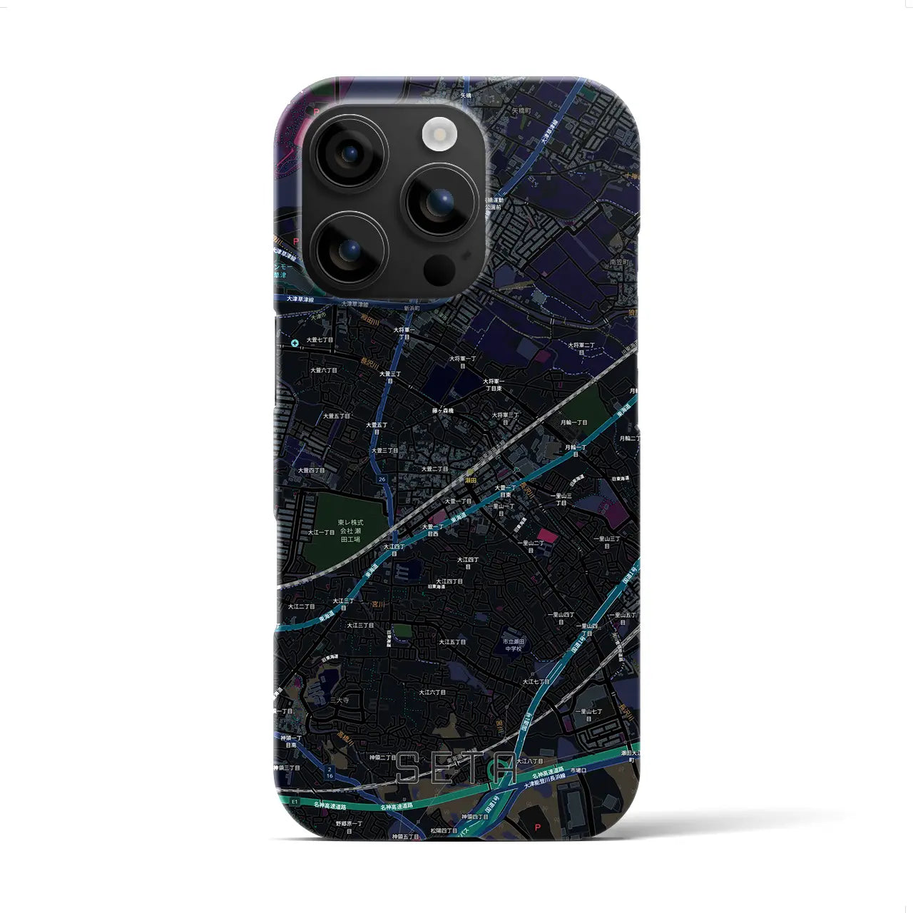 【瀬田(滋賀県)】地図柄iPhoneケース(バックカバータイプ)