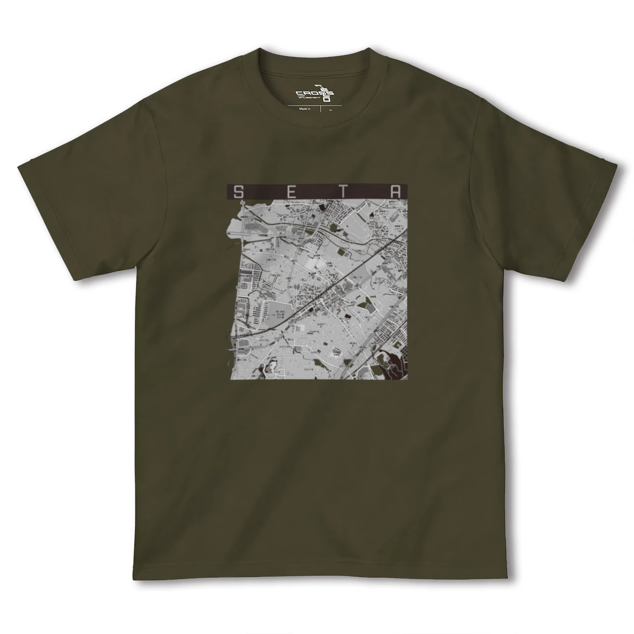 【瀬田(滋賀県)】地図柄ヘビーウェイトTシャツ