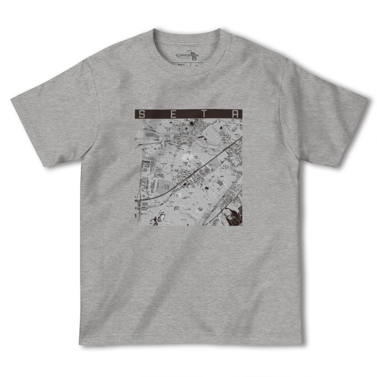 【瀬田(滋賀県)】地図柄ヘビーウェイトTシャツ