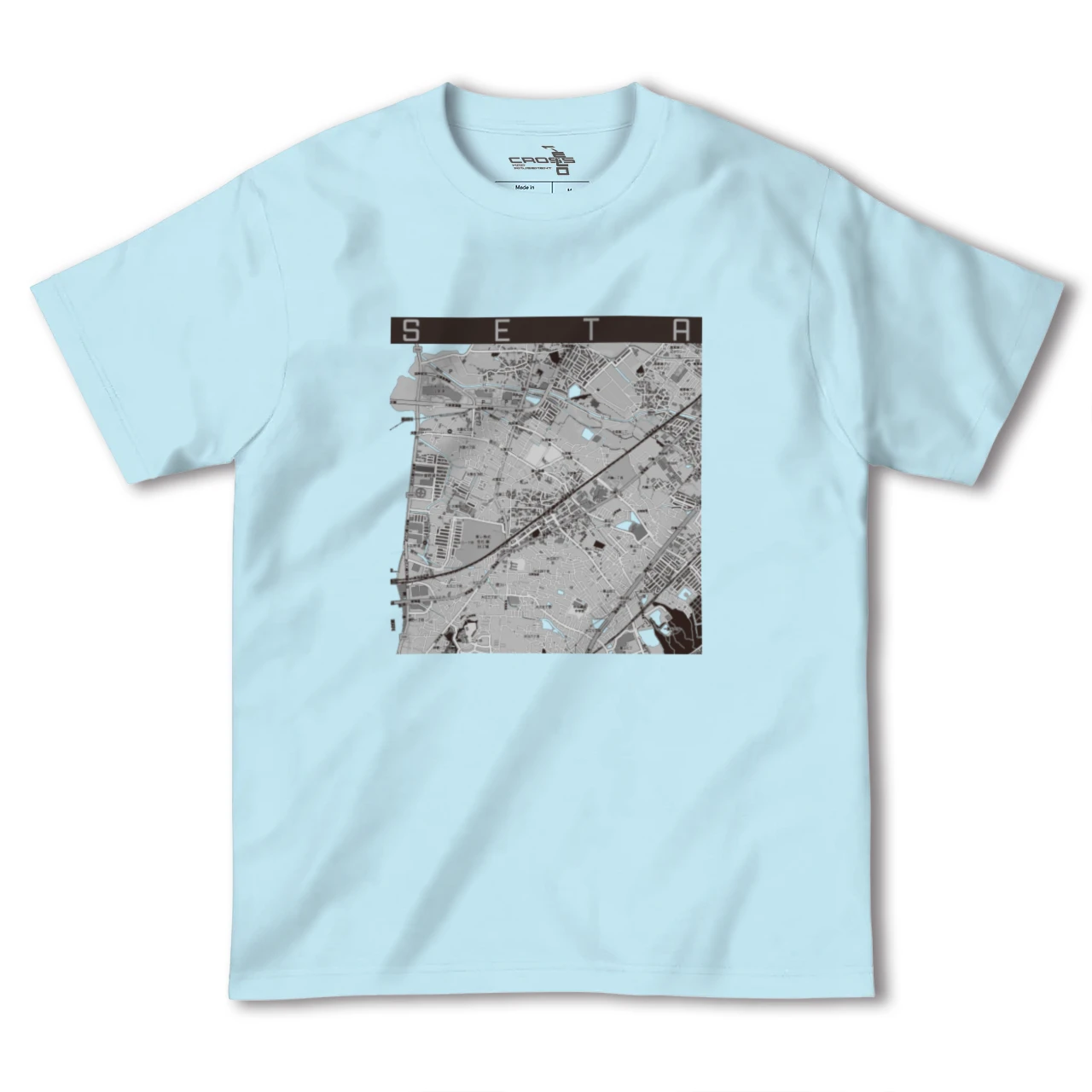 【瀬田(滋賀県)】地図柄ヘビーウェイトTシャツ