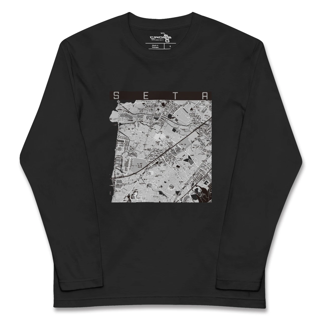 【瀬田(滋賀県)】地図柄ロングスリーブTシャツ