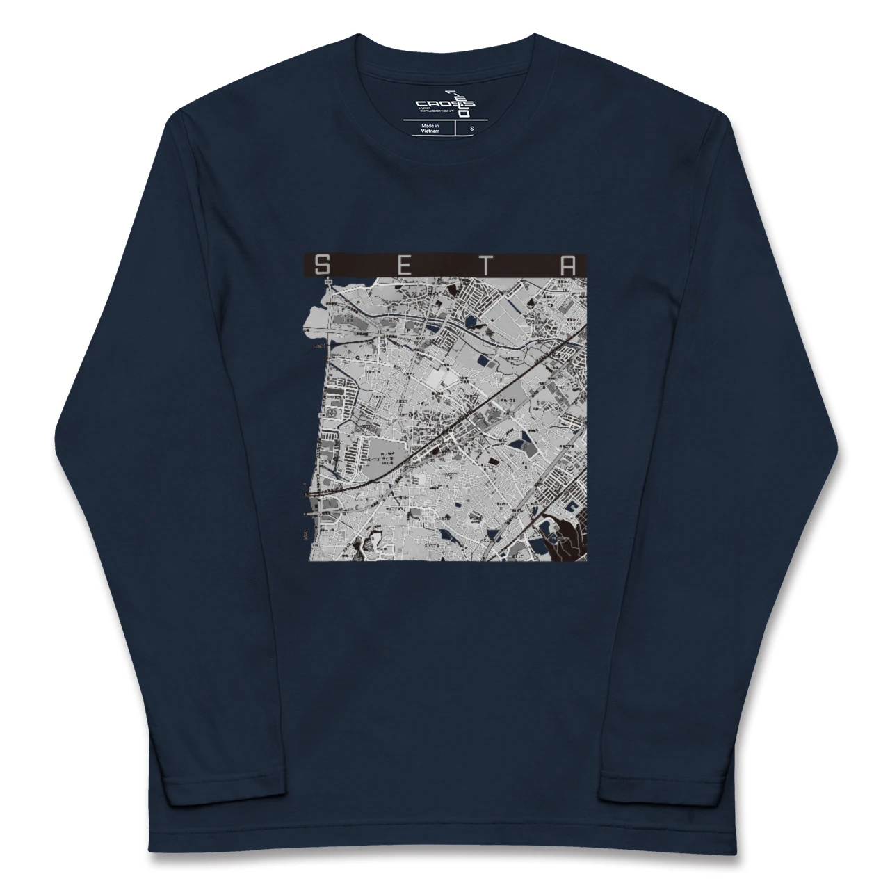 【瀬田(滋賀県)】地図柄ロングスリーブTシャツ