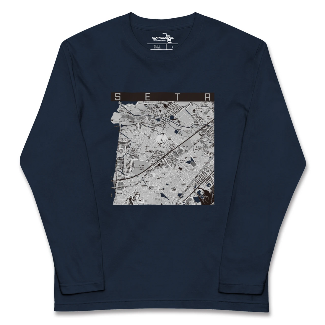 【瀬田(滋賀県)】地図柄ロングスリーブTシャツ