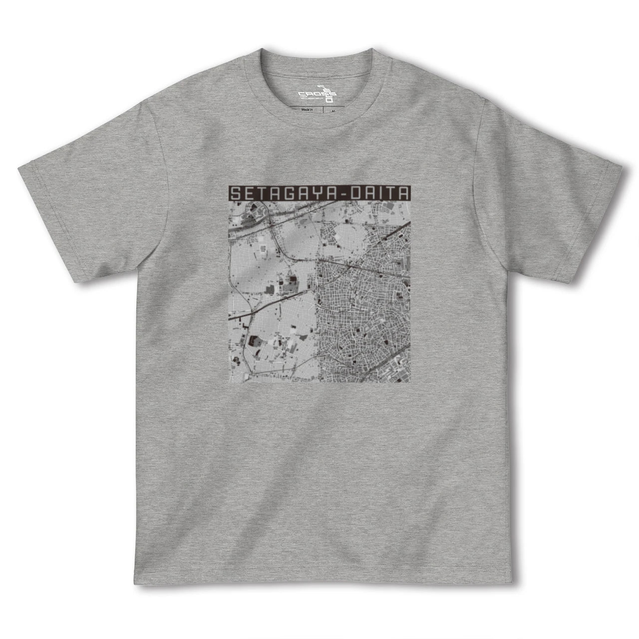 【世田谷代田(東京都)】地図柄ヘビーウェイトTシャツ