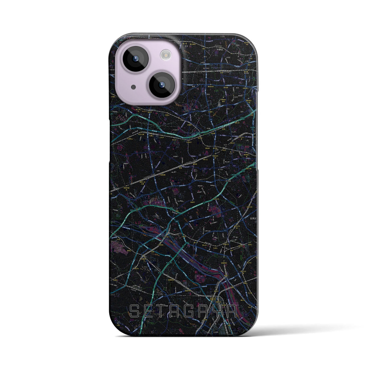 【世田谷2(東京都)】地図柄iPhoneケース(バックカバータイプ)