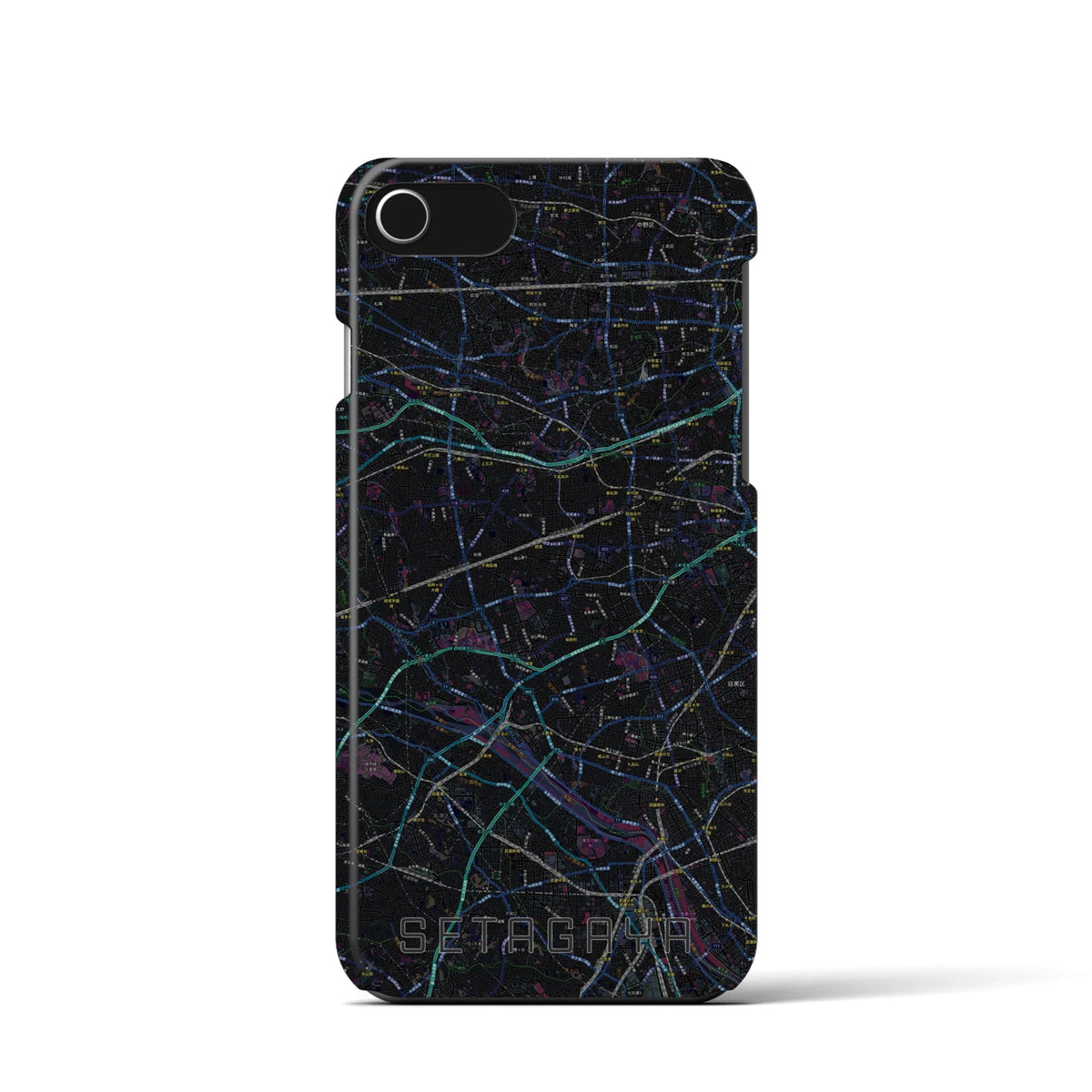 【世田谷2(東京都)】地図柄iPhoneケース(バックカバータイプ)