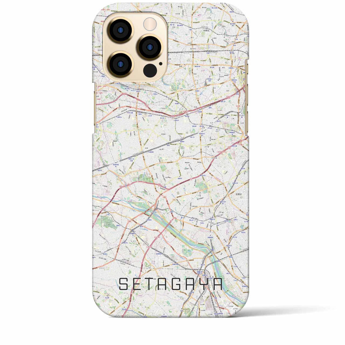 【世田谷2(東京都)】地図柄iPhoneケース(バックカバータイプ)