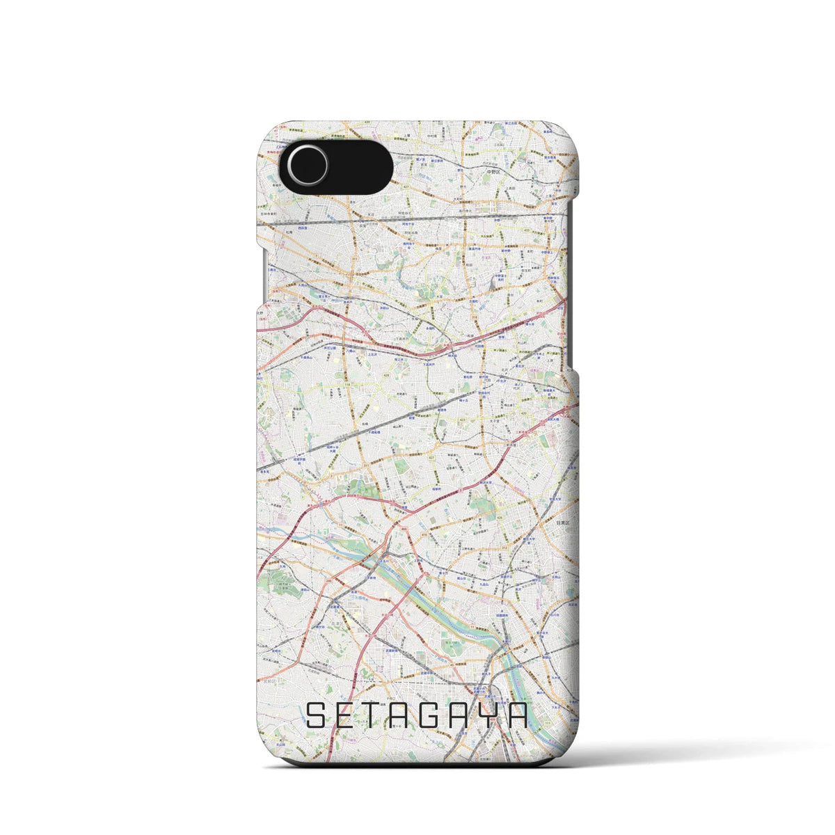 【世田谷2(東京都)】地図柄iPhoneケース(バックカバータイプ)