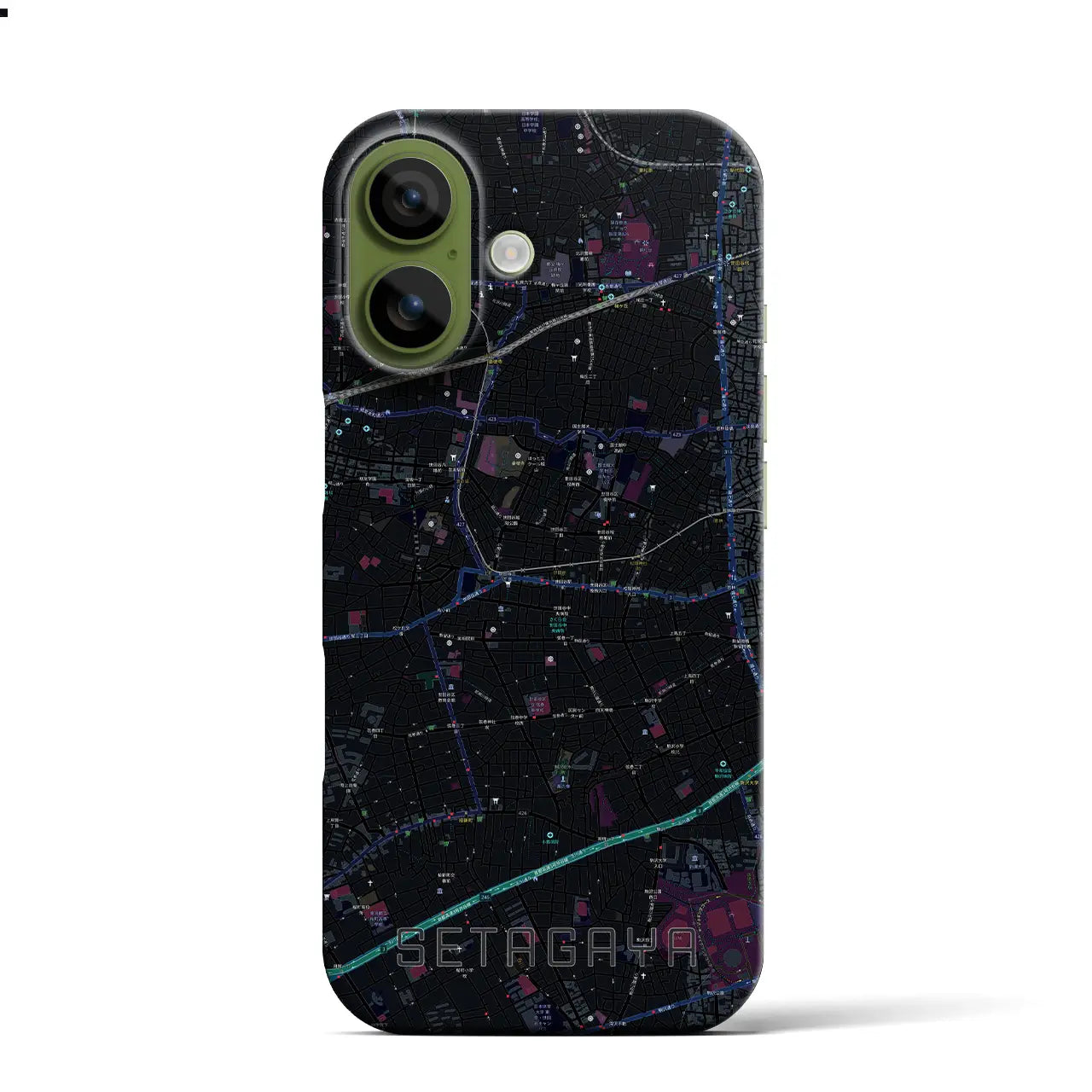 【世田谷(東京都)】地図柄iPhoneケース(バックカバータイプ)