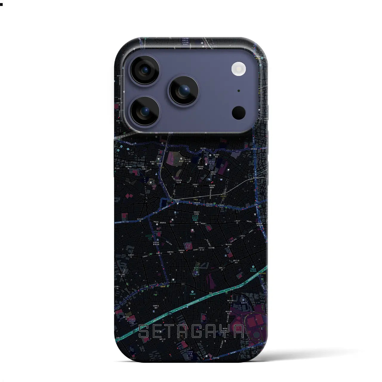 【世田谷(東京都)】地図柄iPhoneケース(バックカバータイプ)