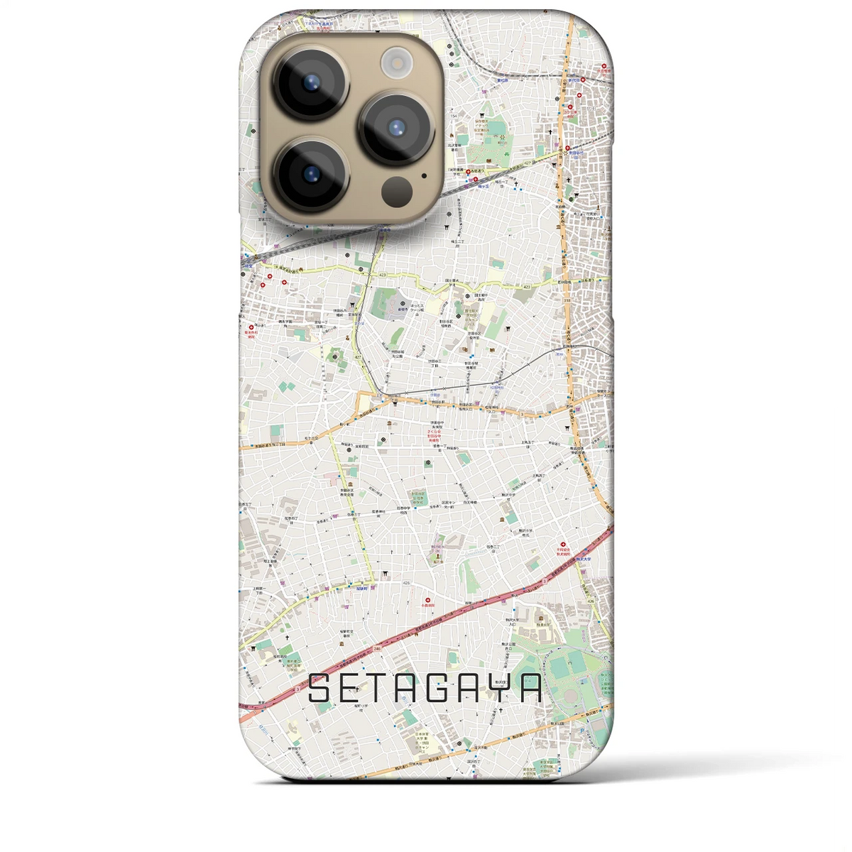 【世田谷(東京都)】地図柄iPhoneケース(バックカバータイプ)