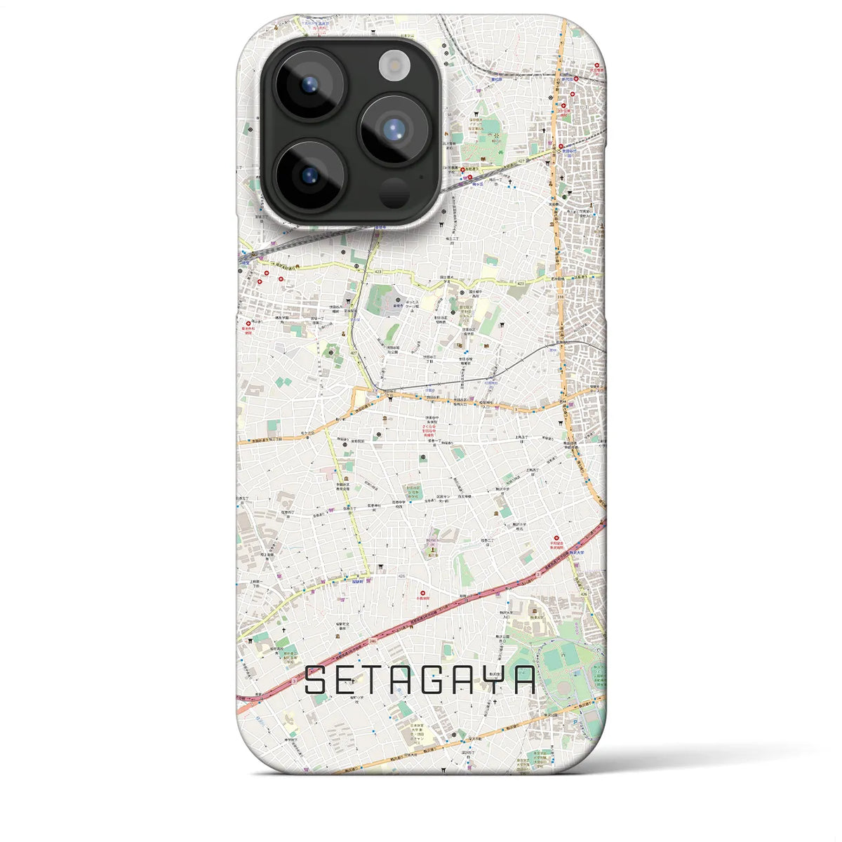 【世田谷(東京都)】地図柄iPhoneケース(バックカバータイプ)
