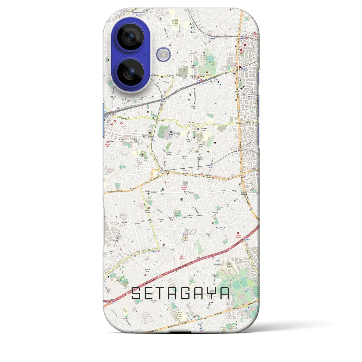 【世田谷(東京都)】地図柄iPhoneケース(バックカバータイプ)