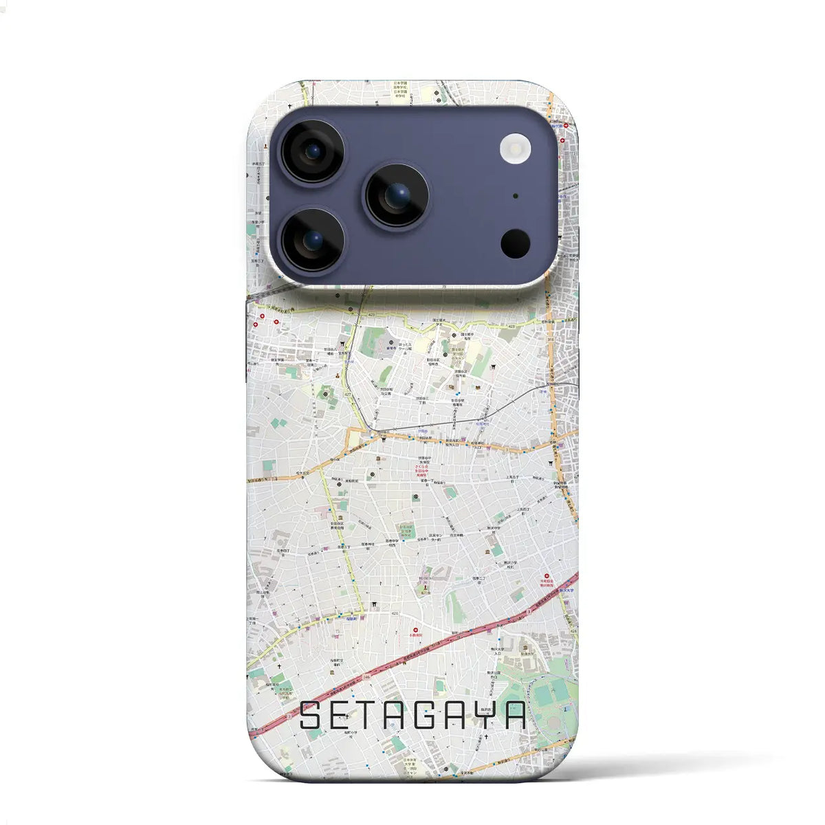 【世田谷(東京都)】地図柄iPhoneケース(バックカバータイプ)