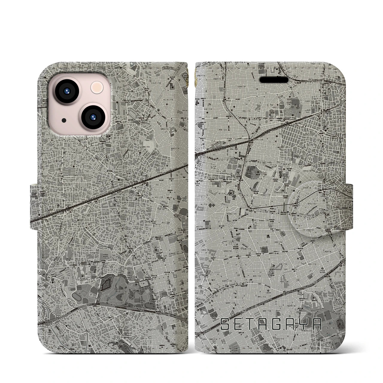 【世田谷(東京都)】地図柄iPhoneケース(手帳タイプ)