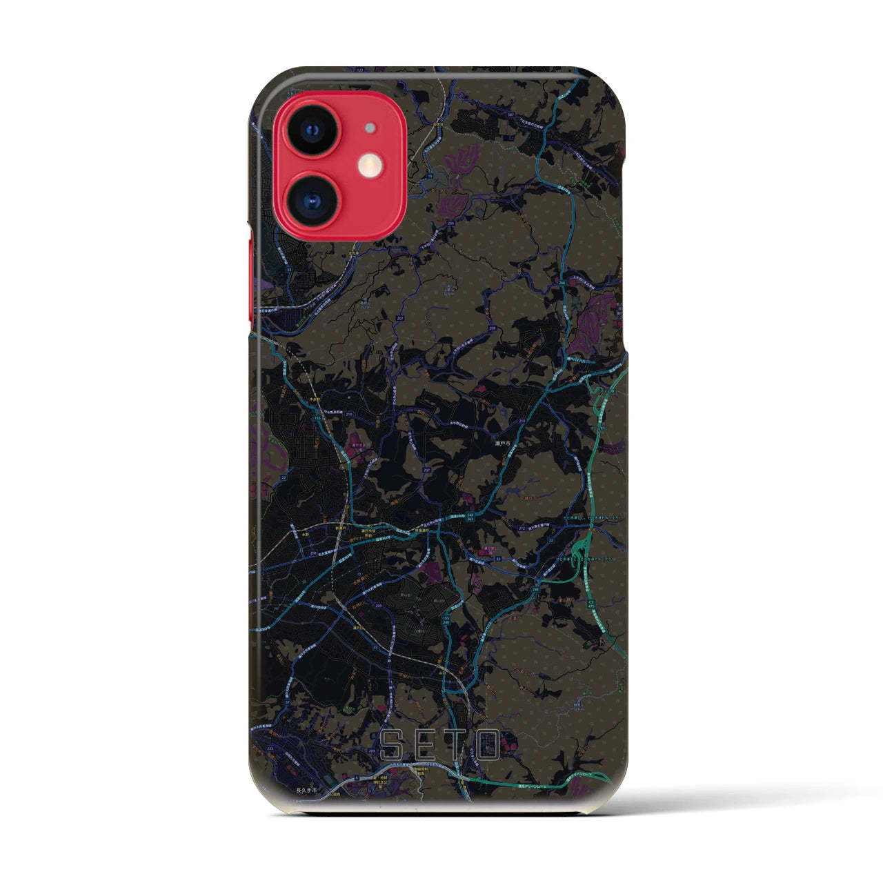 【瀬戸(愛知県)】地図柄iPhoneケース(バックカバータイプ)