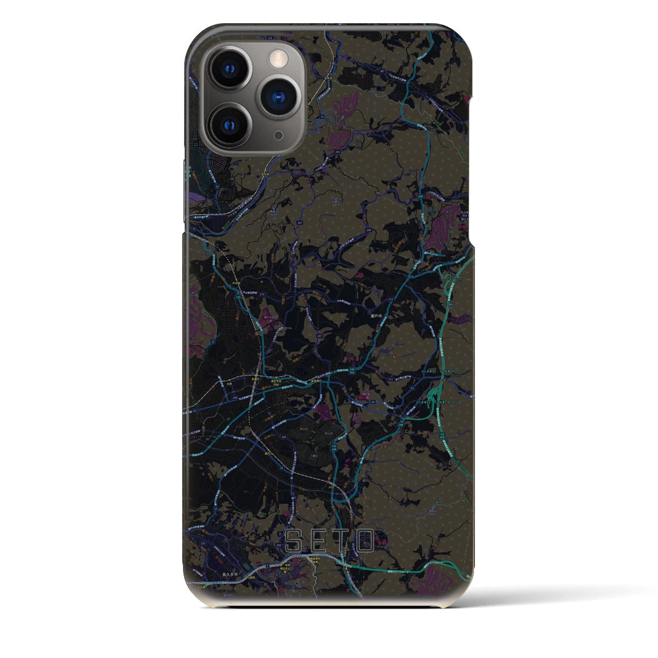 【瀬戸(愛知県)】地図柄iPhoneケース(バックカバータイプ)