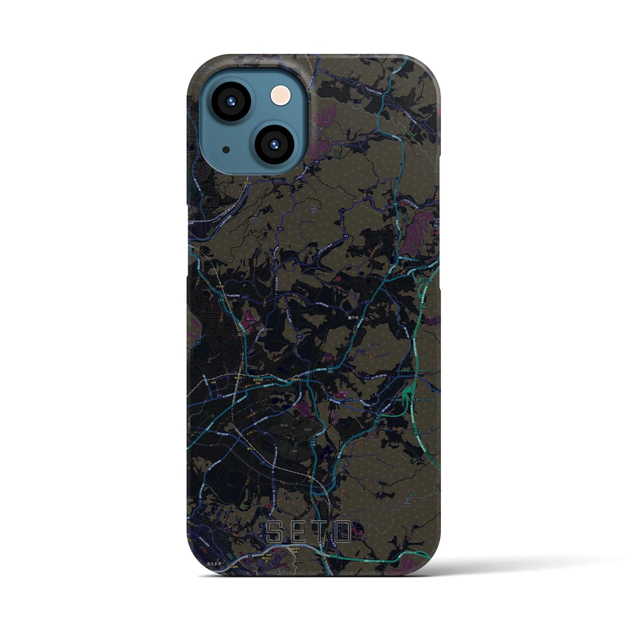 【瀬戸(愛知県)】地図柄iPhoneケース(バックカバータイプ)