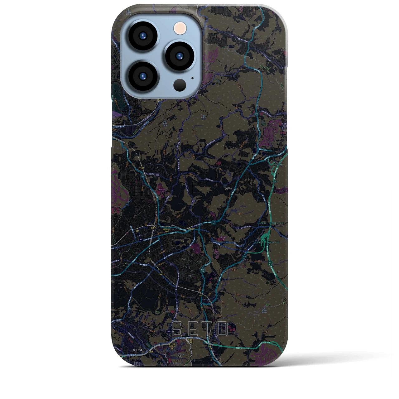 【瀬戸(愛知県)】地図柄iPhoneケース(バックカバータイプ)