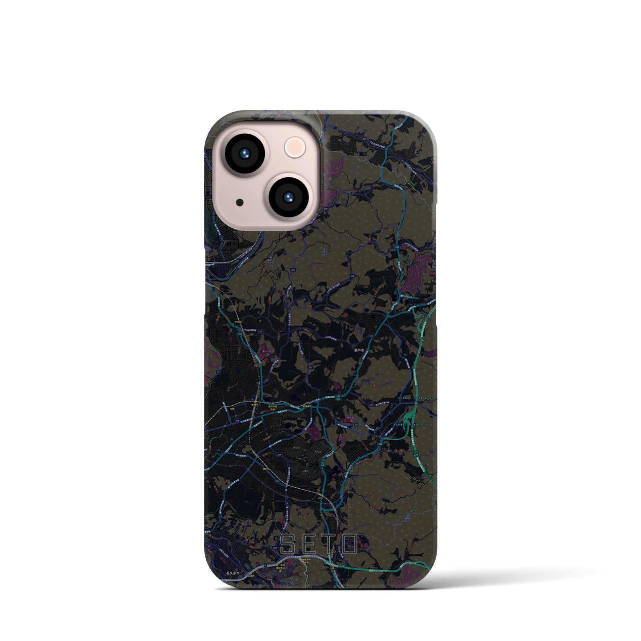 【瀬戸(愛知県)】地図柄iPhoneケース(バックカバータイプ)