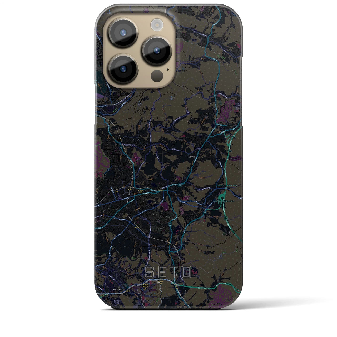 【瀬戸(愛知県)】地図柄iPhoneケース(バックカバータイプ)