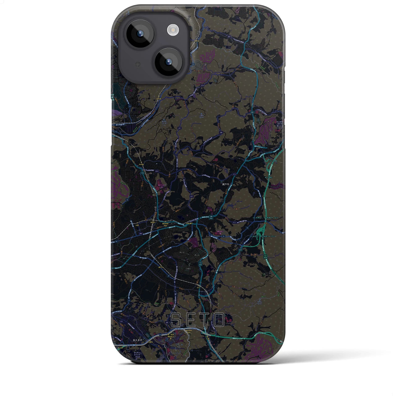 【瀬戸(愛知県)】地図柄iPhoneケース(バックカバータイプ)