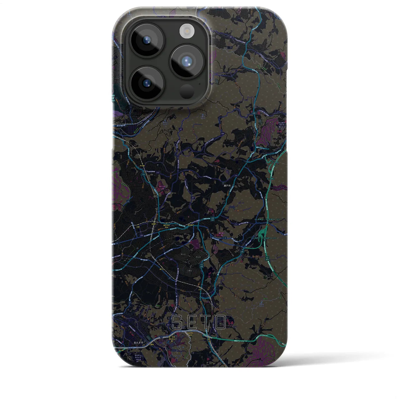 【瀬戸(愛知県)】地図柄iPhoneケース(バックカバータイプ)