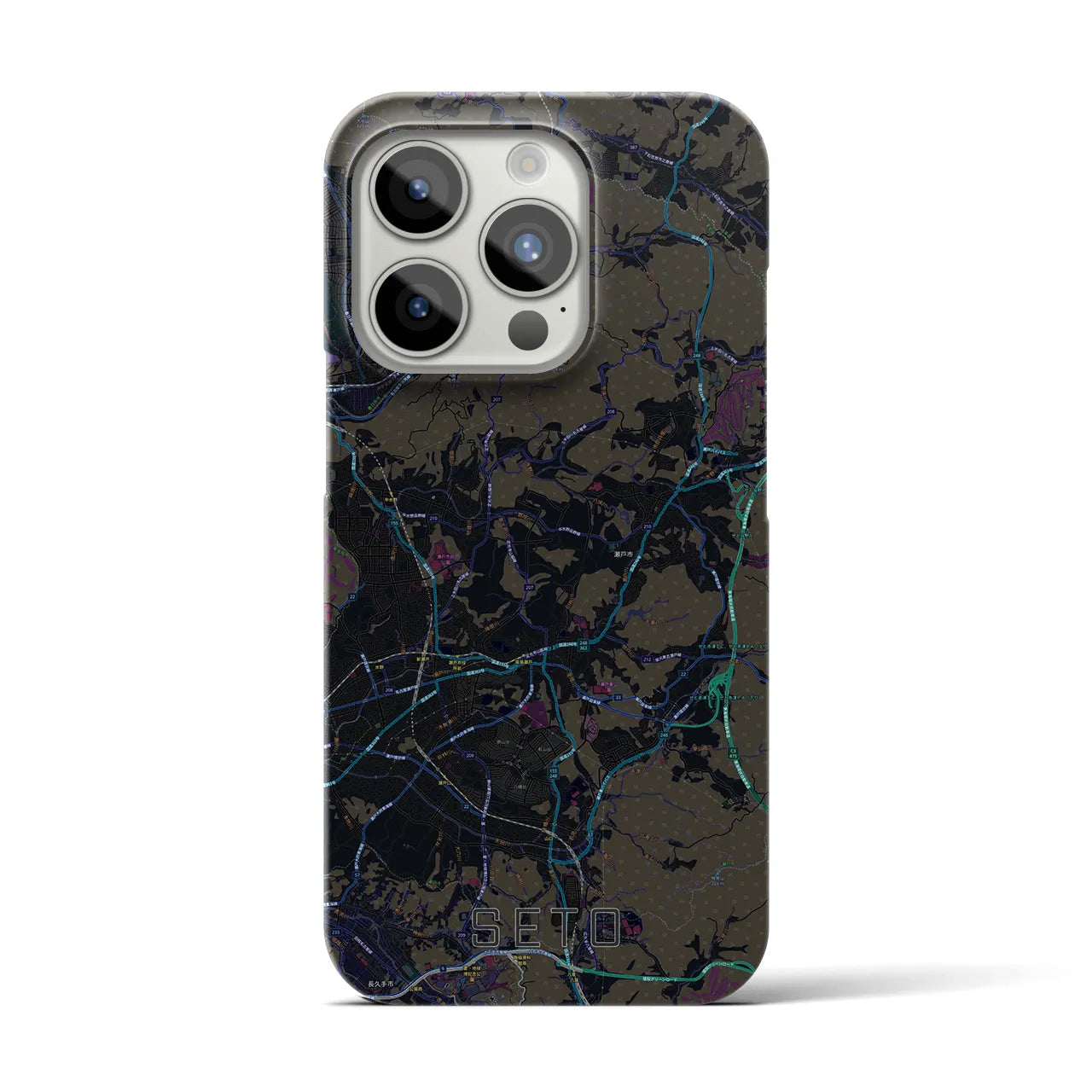 【瀬戸(愛知県)】地図柄iPhoneケース(バックカバータイプ)