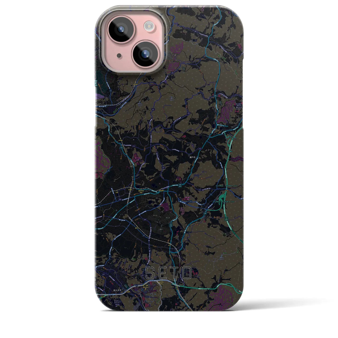 【瀬戸(愛知県)】地図柄iPhoneケース(バックカバータイプ)