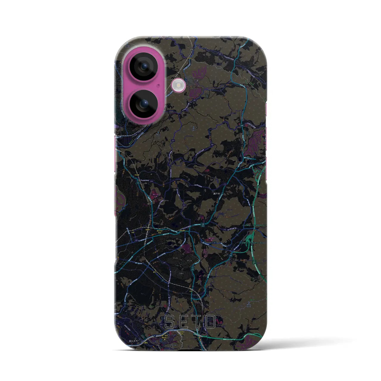 【瀬戸(愛知県)】地図柄iPhoneケース(バックカバータイプ)