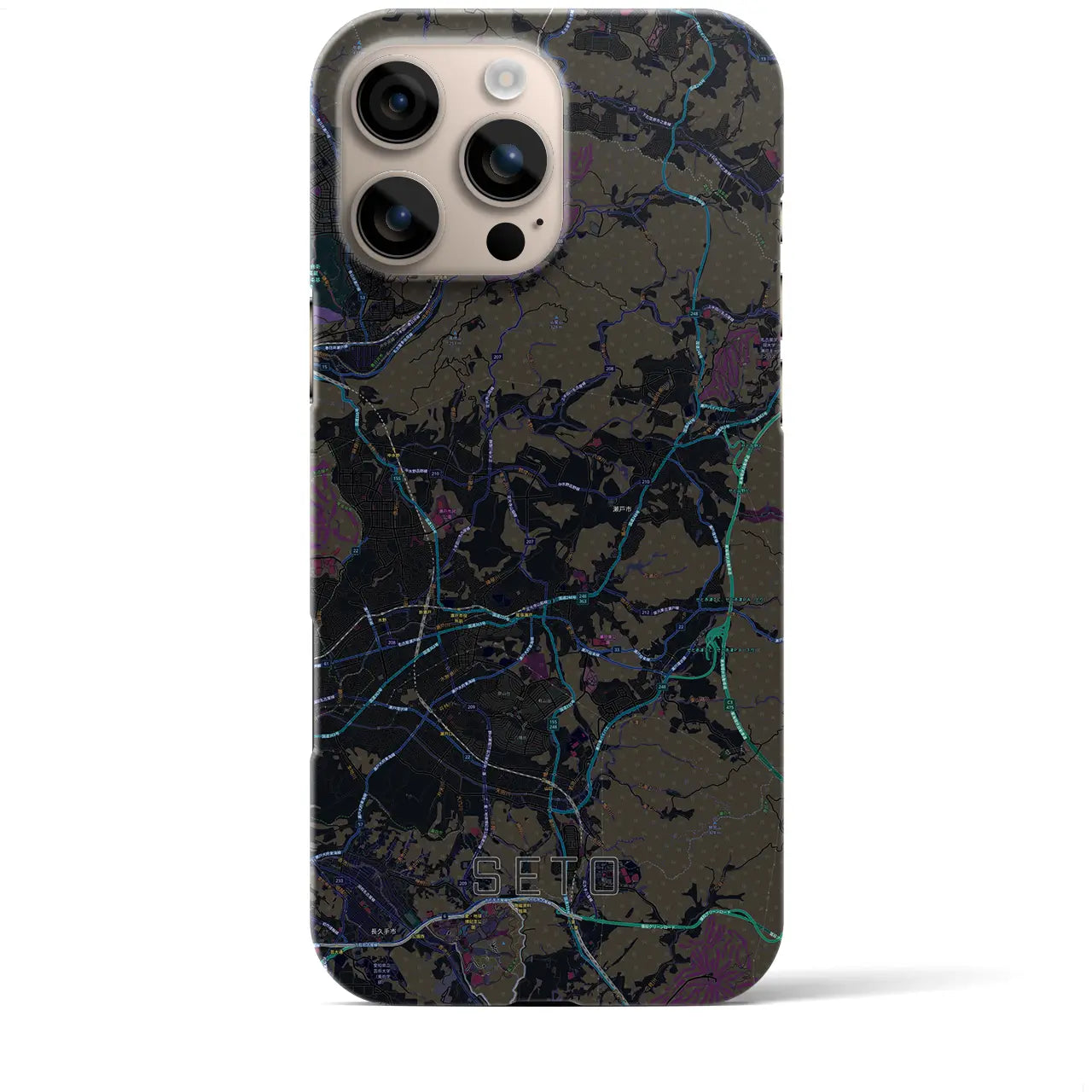 【瀬戸(愛知県)】地図柄iPhoneケース(バックカバータイプ)