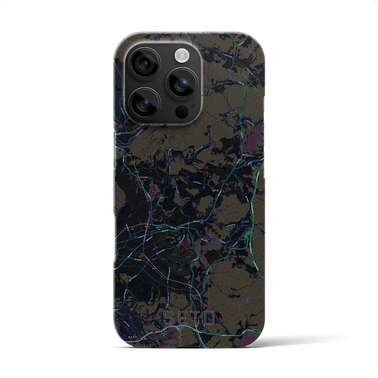 【瀬戸(愛知県)】地図柄iPhoneケース(バックカバータイプ)