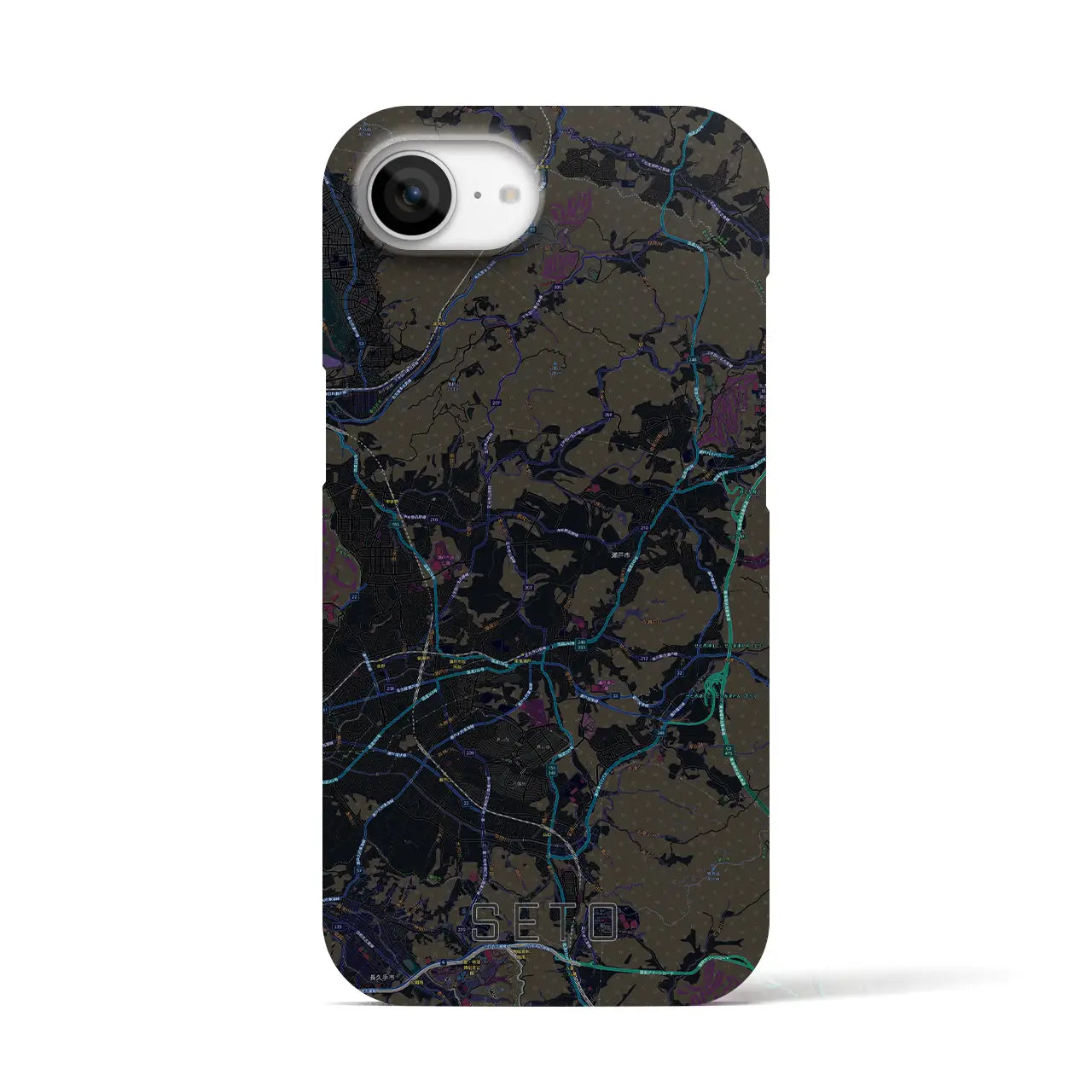 【瀬戸(愛知県)】地図柄iPhoneケース(バックカバータイプ)