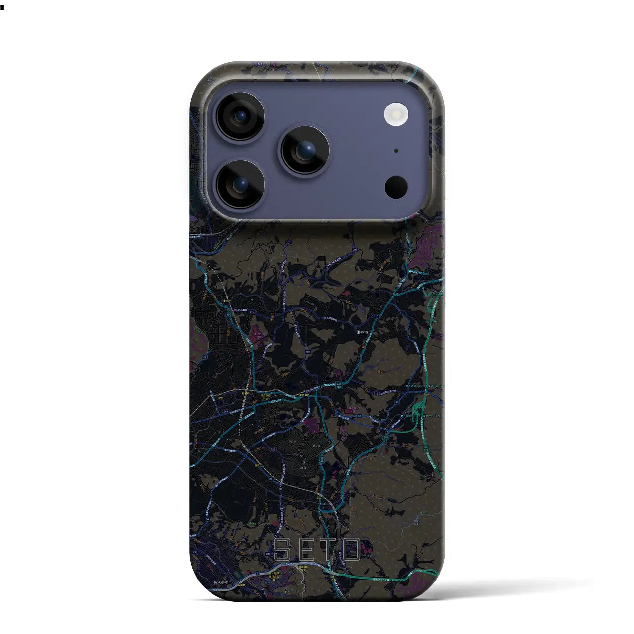 【瀬戸(愛知県)】地図柄iPhoneケース(バックカバータイプ)