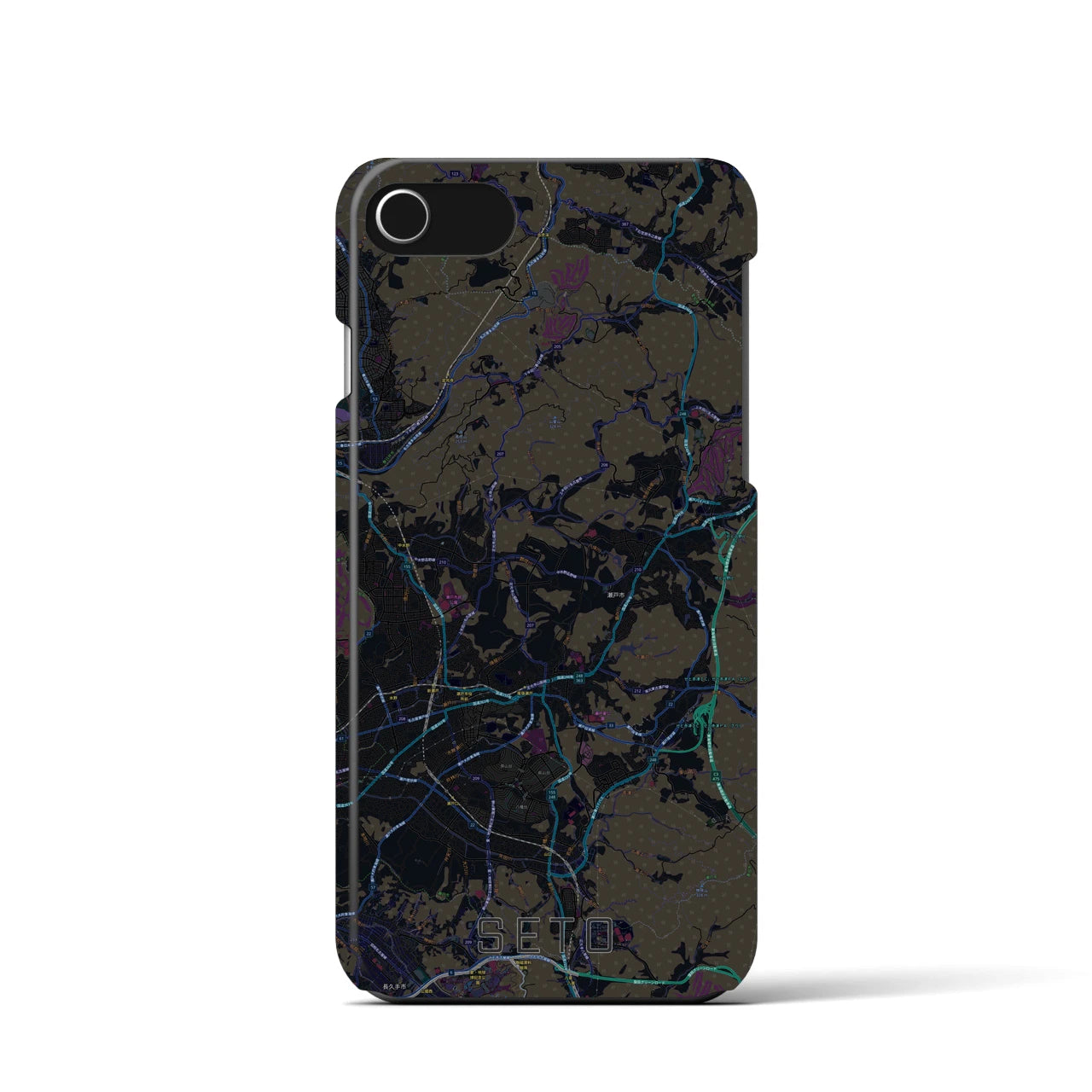 【瀬戸(愛知県)】地図柄iPhoneケース(バックカバータイプ)