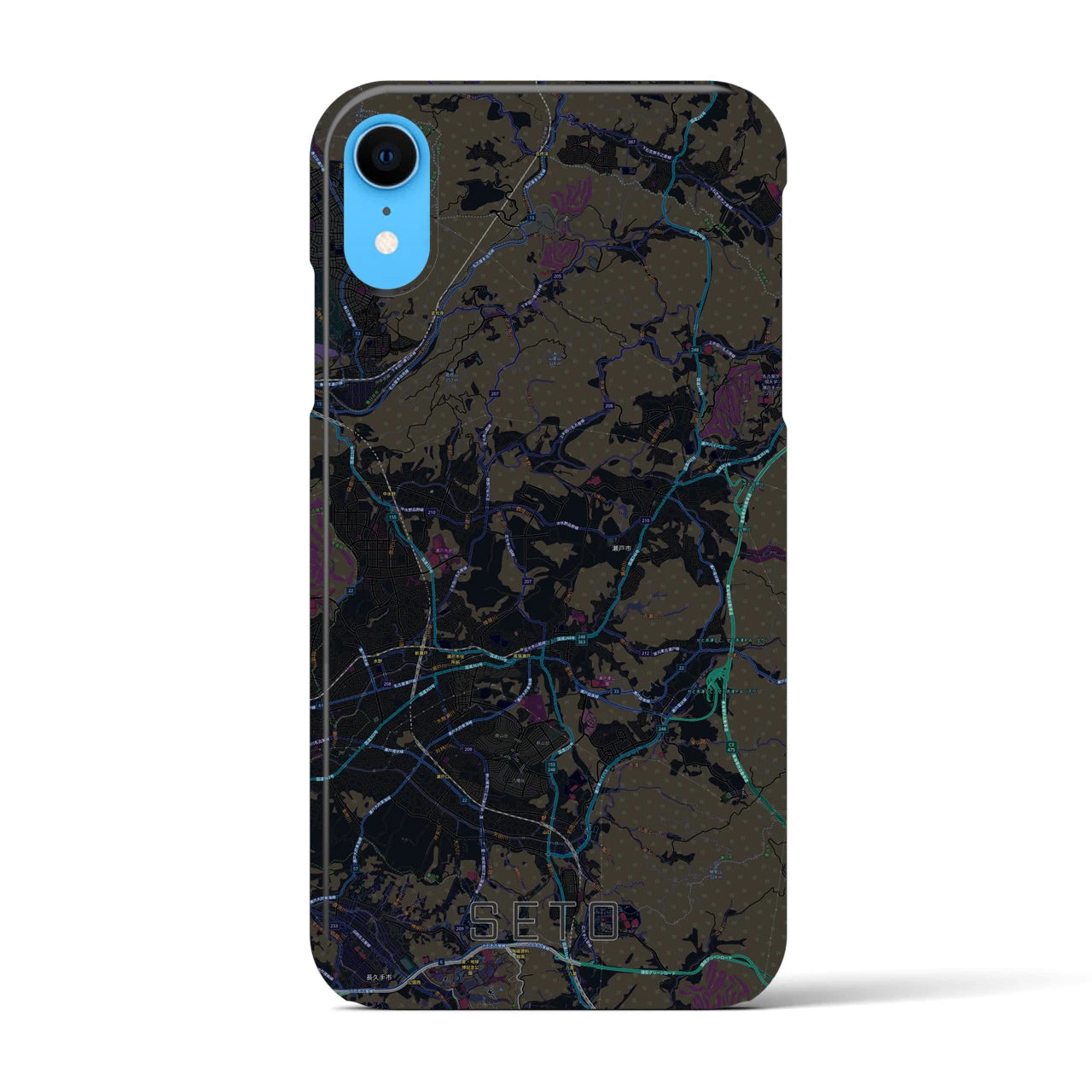 【瀬戸(愛知県)】地図柄iPhoneケース(バックカバータイプ)